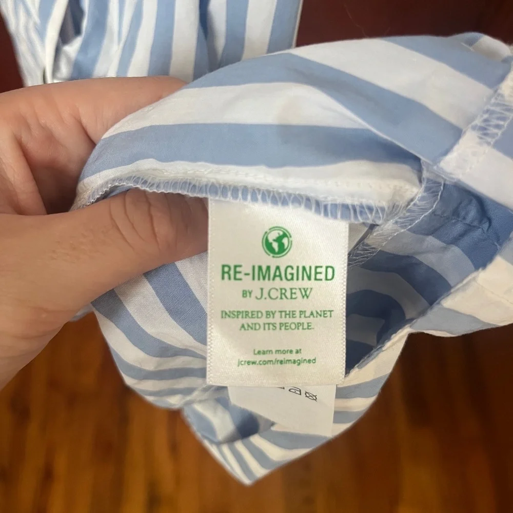 J. Crew Blue and White Striped Midi Dress - Picture 4 of 7